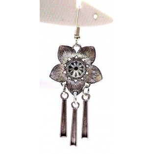 Silver Oxidized Earring Jhumka Jhumki Ethnic Boho Drop Dangle Long Jewelry E72
